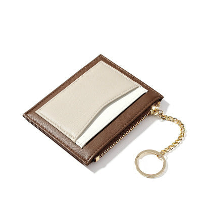 The Mosaic Cute Wallet Multi-card Zipper with Keychain