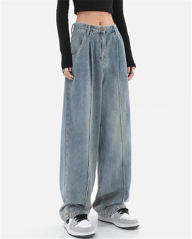 Women's Straight Loose Drape Jeans