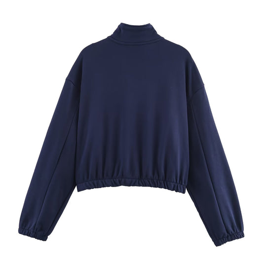 Løs sweater i blonde og flonelbukser med vide ben til kvinder