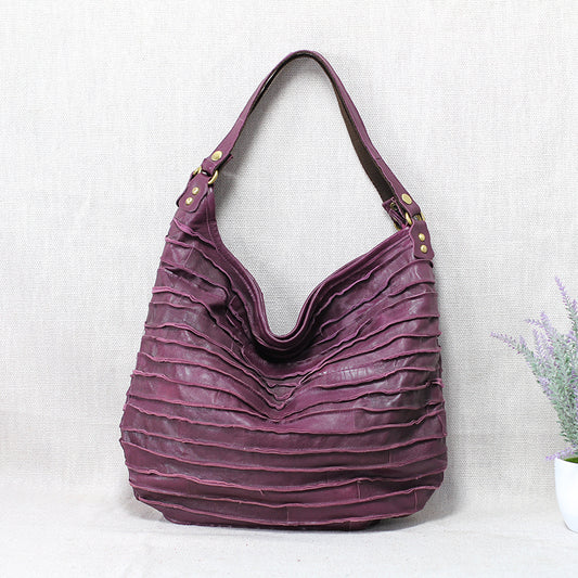 Blød læder Let design Afslappet Skulder Crossbody Dual-use Taske