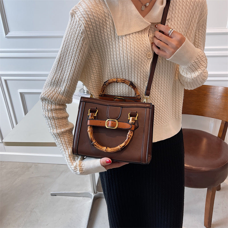 Fashion Shoulder Crossbody Solid Colour Casual Tote Bag
