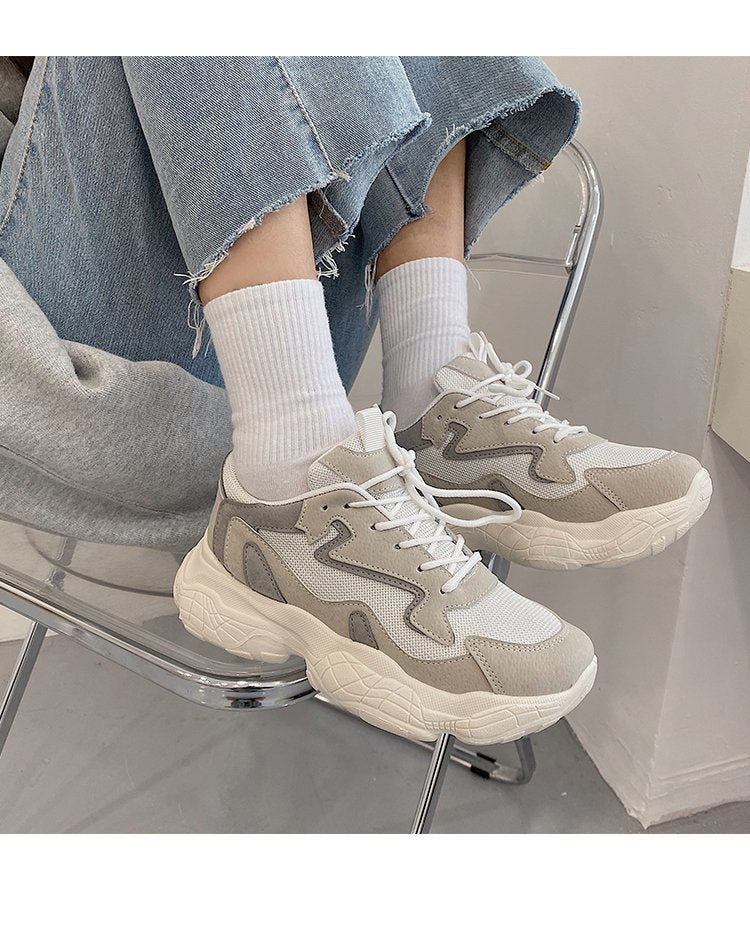 Xiaobai Fried Street Daddy Women's Breathable Thin Net Shoes
