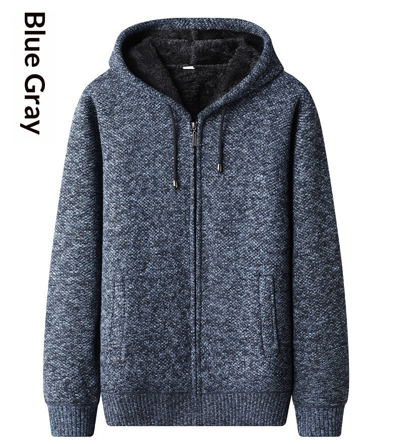Spring And Autumn Cardigan Men's Korean Version Thickened Sweater