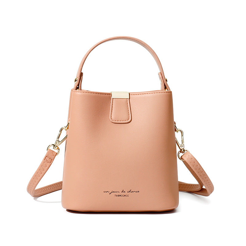 Trendy messenger fashion ladies one-shoulder bucket bag