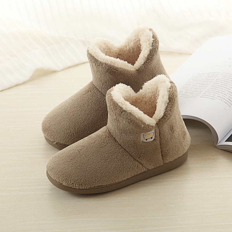 Thicken indoor warmth couple autumn and winter confinement shoes