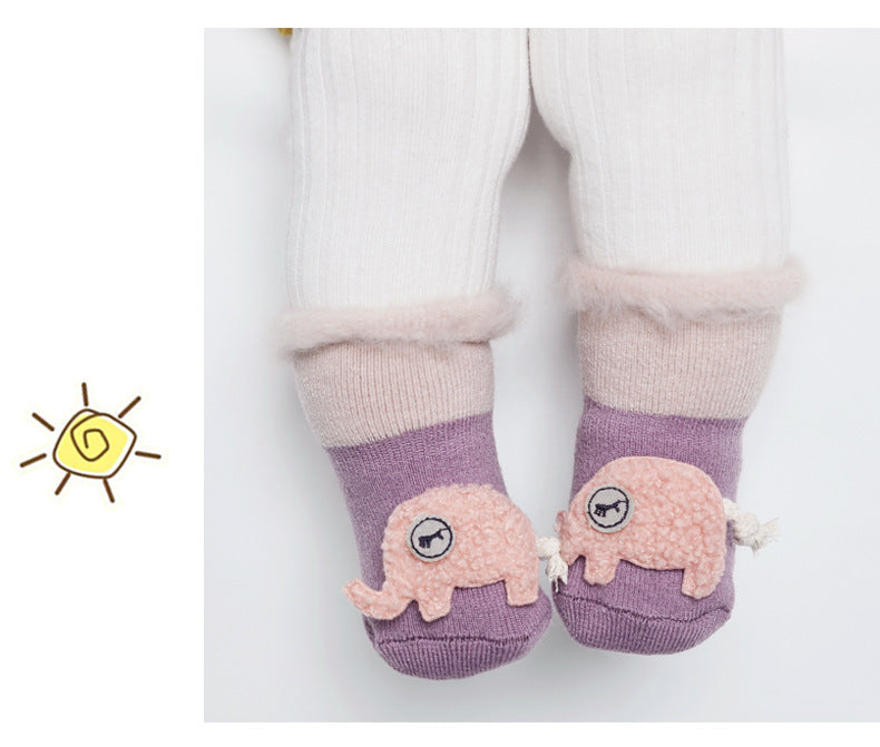 Middle And High Tube Cartoon Children's Terry Socks
