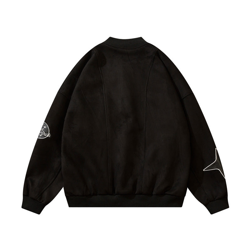 High Street Loose Jakke Ruskind til Kvinder, Par Baseball Uniform