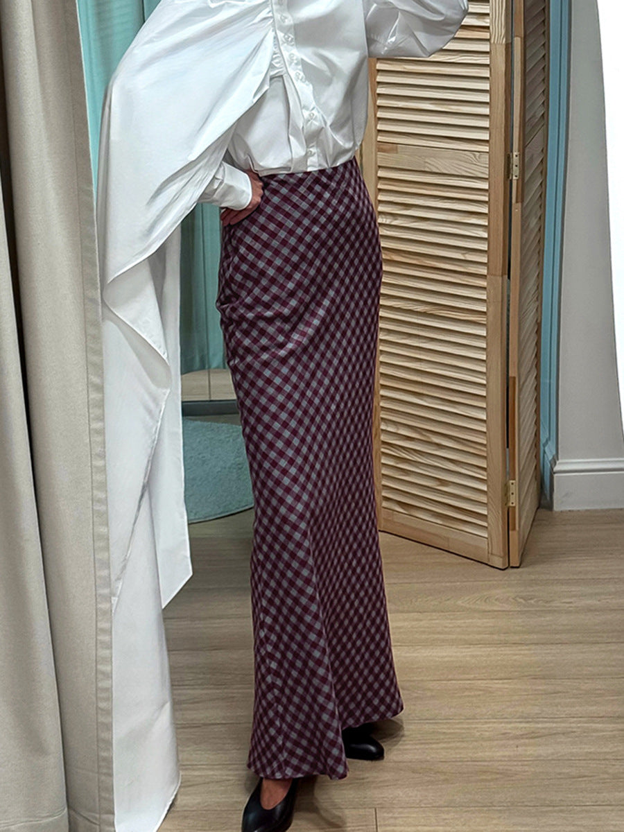 Spring Elegant Drapey Slimming High-Waisted Midi Bodycon Skirt For Women