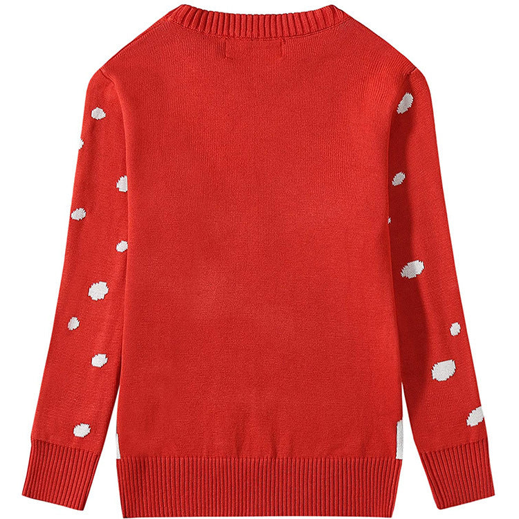 Christmas Elk Brocade Sweater Women's Long Sleeve