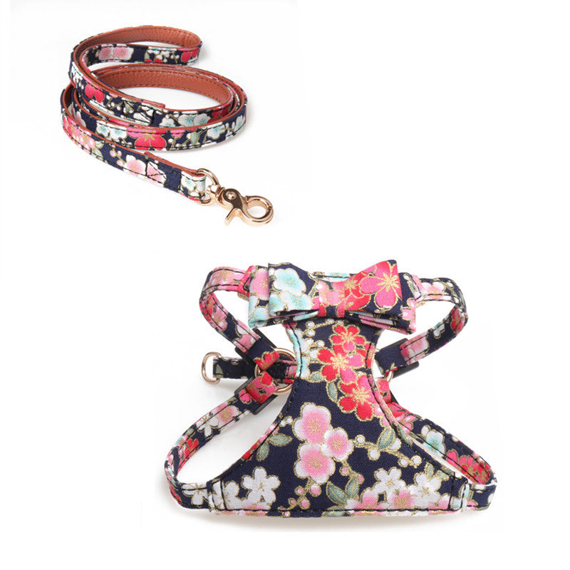 Japanese Style Cat Traction Rope To Prevent Break Free Chest Strap