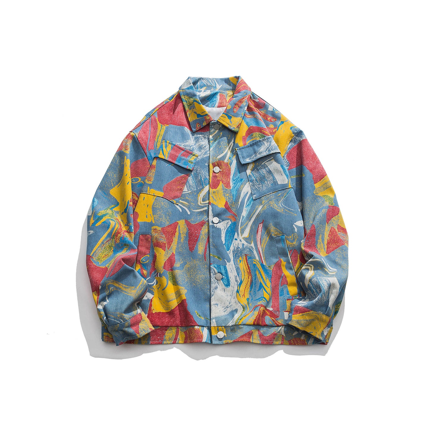 Vintage Ink Painting Graffiti Denim Jacket