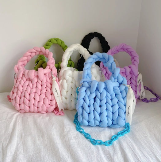 Woven Bag Diy Material Homemade Iceland Wool Hand Carry Messenger