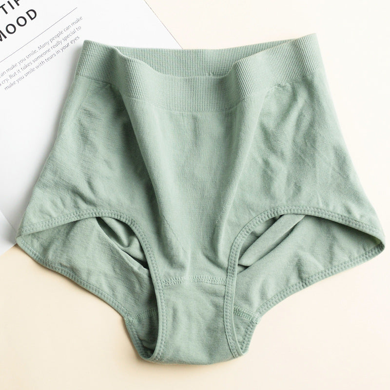 Plus Size High Elastic Belly Contracting Hip Lifting Bamboo Fiber Women's Underwear High Waist