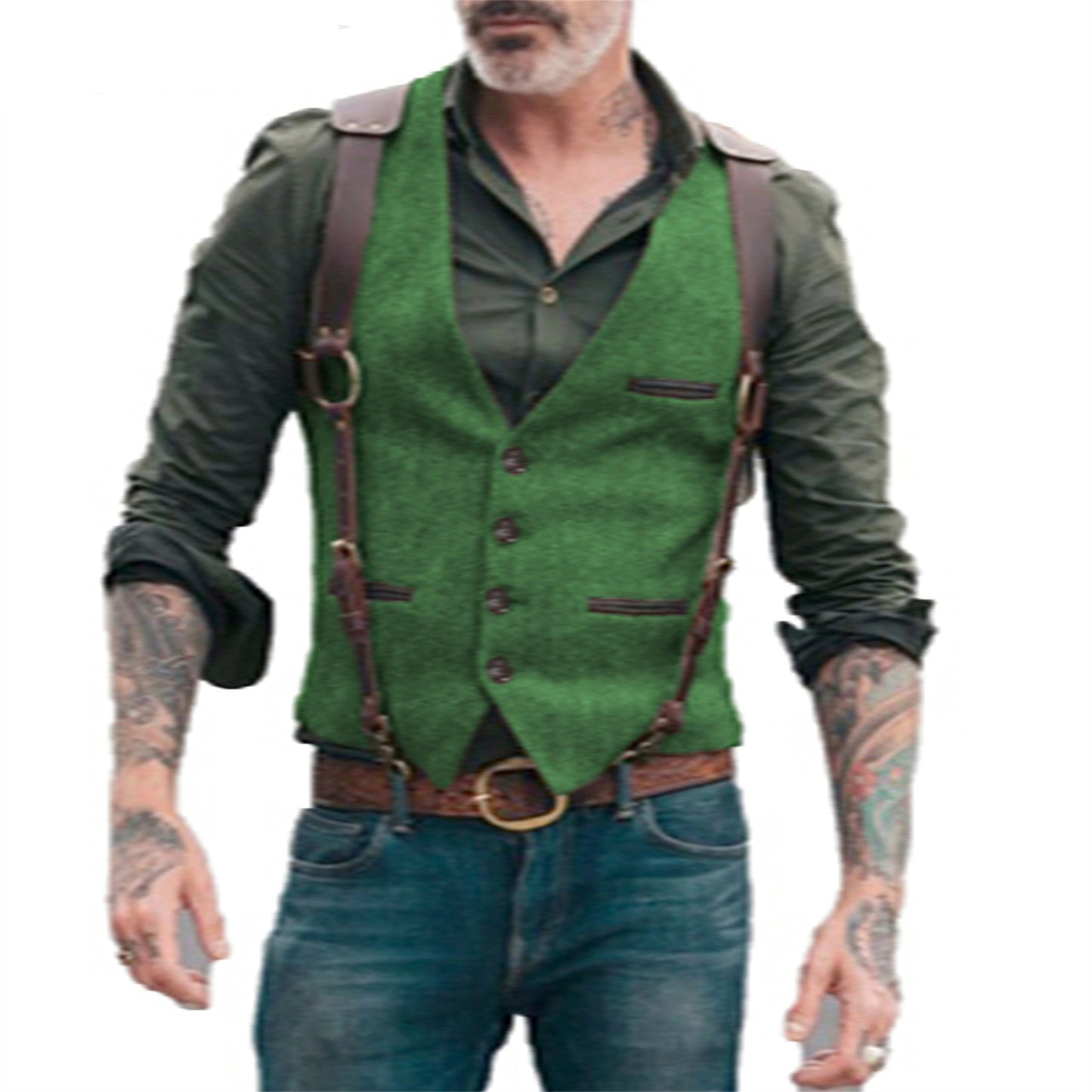 European And American Men's Vest Casual Solid Color
