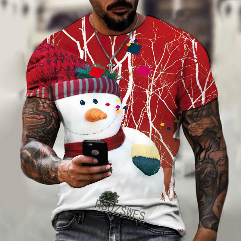 Fashion Christmas Short Sleeve Round Neck