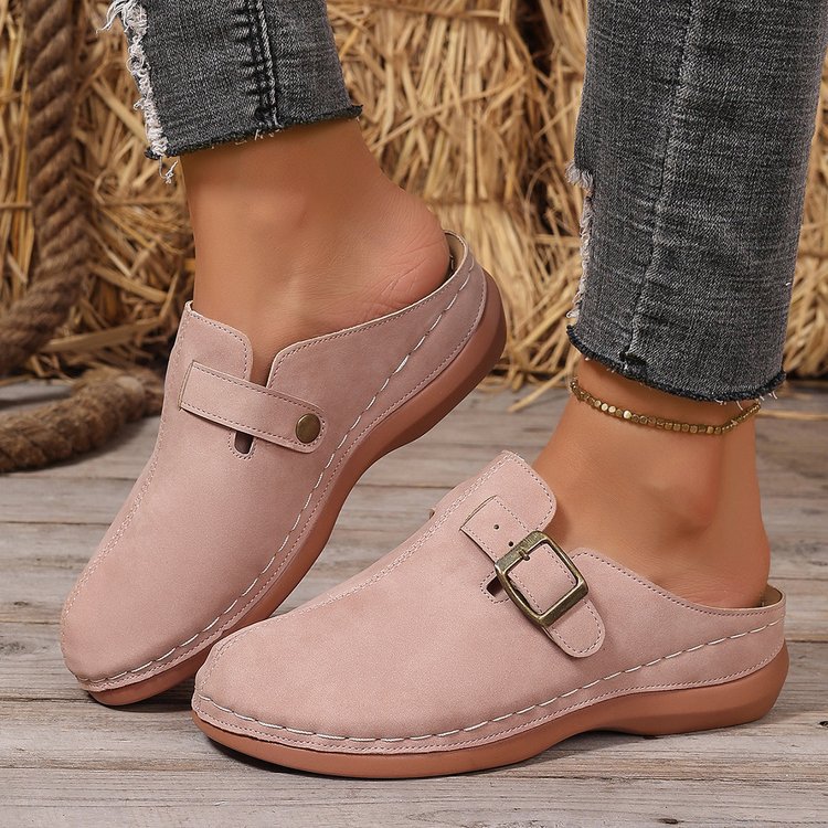 Lightweight Outdoor Casual Wedge Closed Toe Slippers For Women