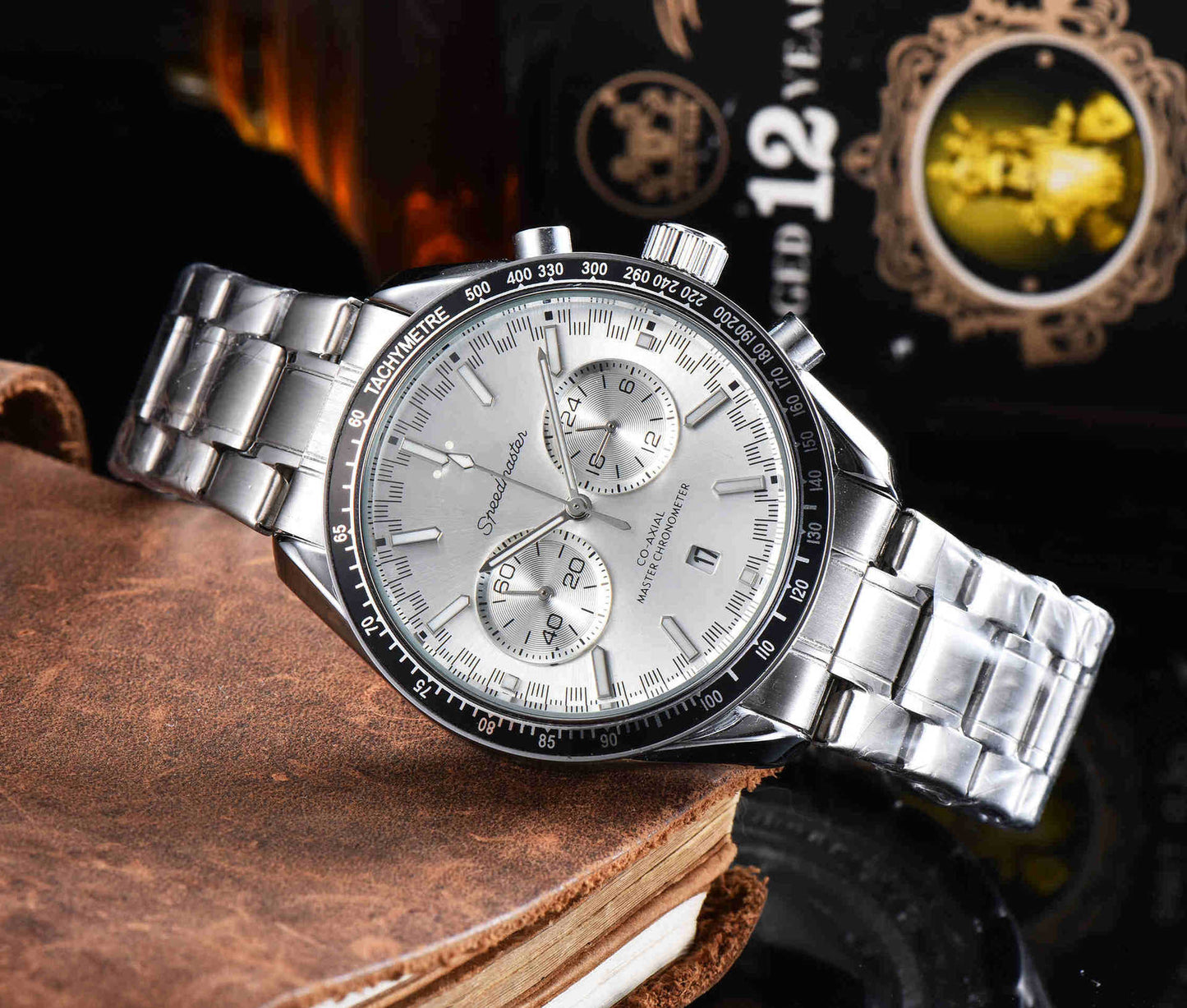 New Men's Steel Band Business Quartz Watch