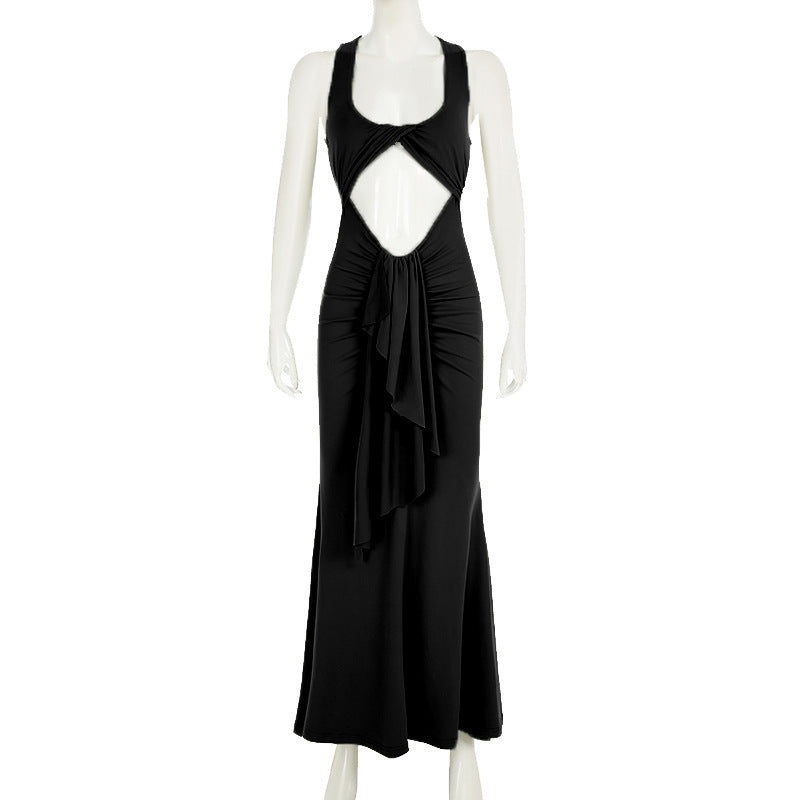 Womens Stylish Sexy Sheer Halterneck Dress