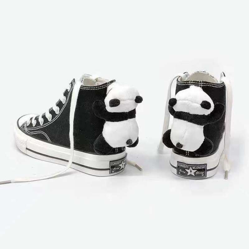 Nye søde Panda Lærredsko Høj Skaft Casual