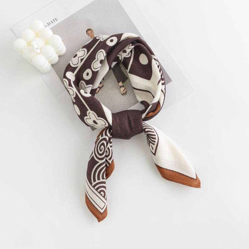 Printed 65cm Kerchief Scarf Shawl