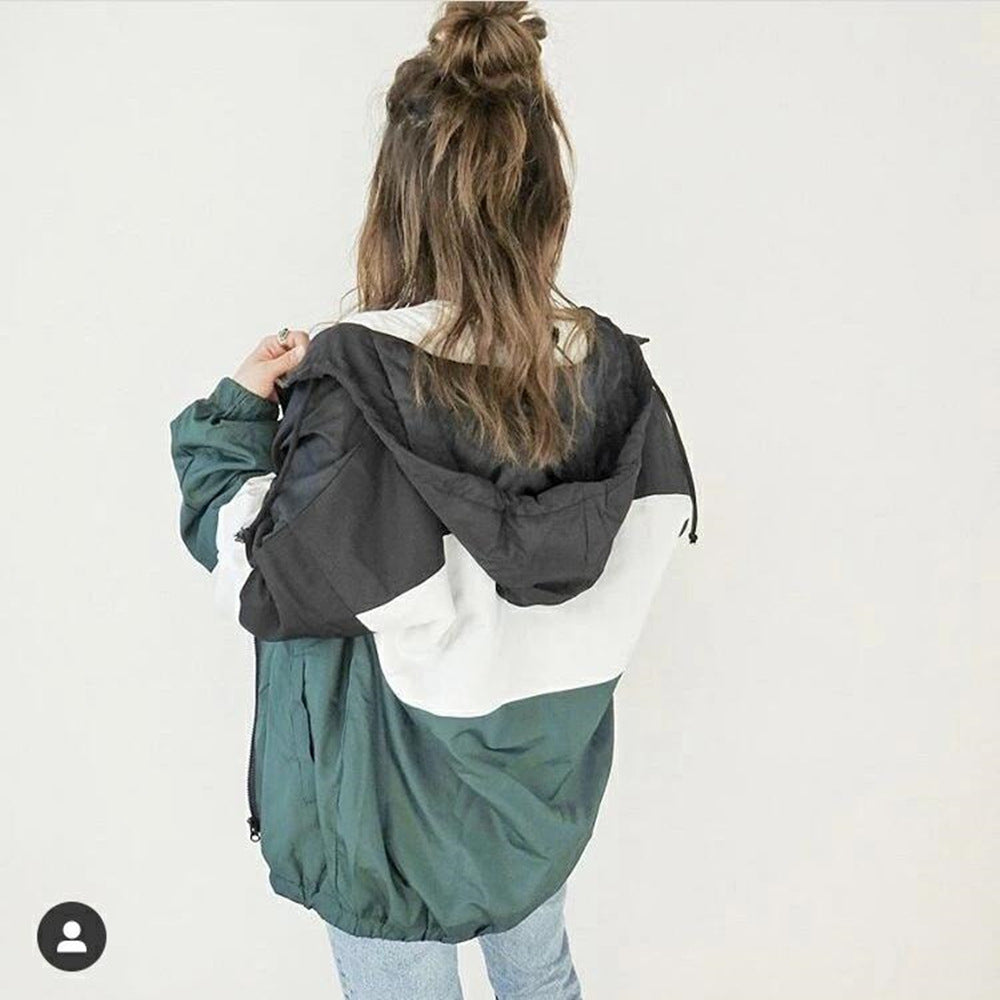 Autumn Women's Long Sleeve Casual Loose Hooded Jacket