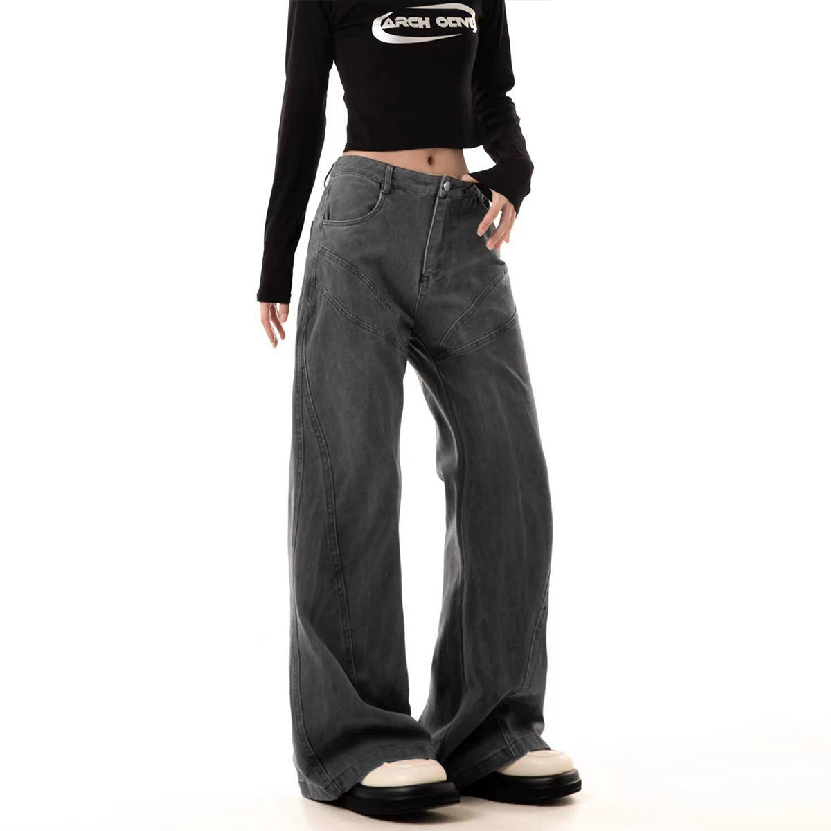 American Cotton Overalls Retro High Street Straight