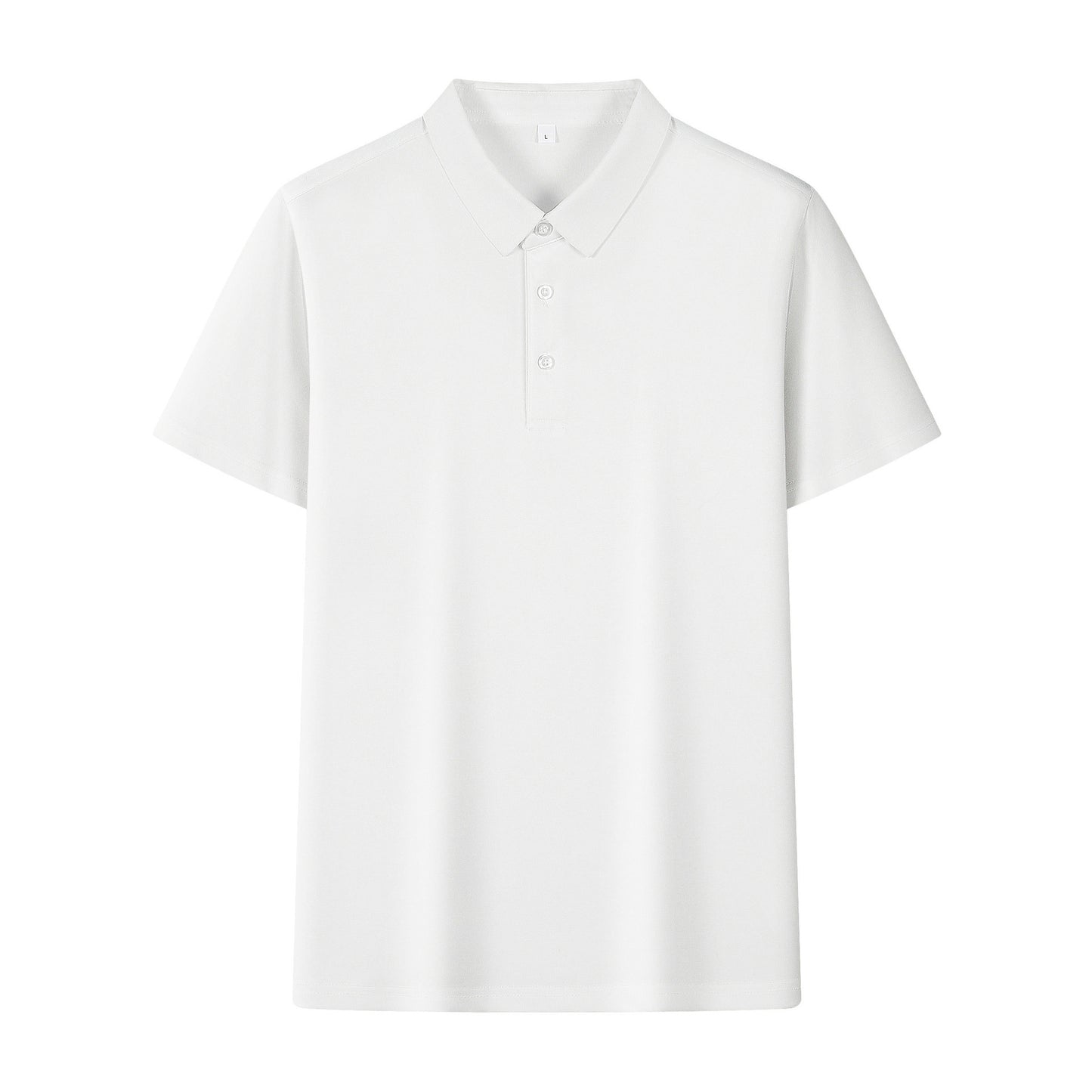 Ice Silk Seamless Polo Shirt Men's Cool Light Luxury Short Sleeve