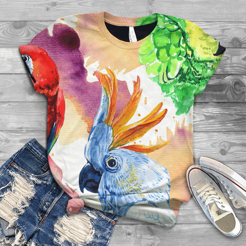Printed Men's And Women's Tops Loose Short Sleeves Loose Casual T-Shirts