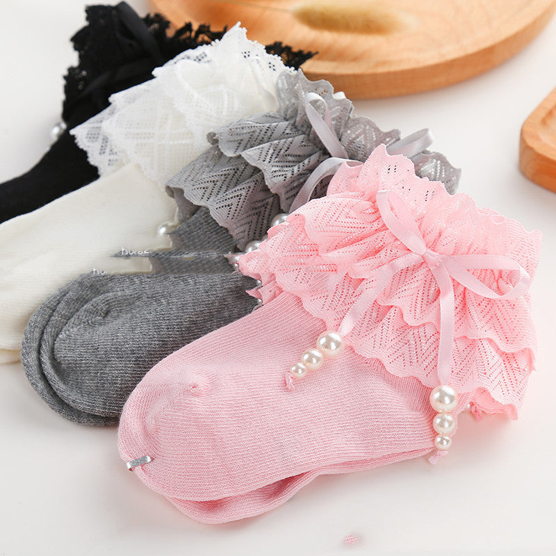 Children's Lace Spring And Autumn Socks Girls