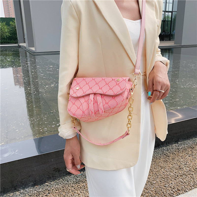 Casual Women's Single Shoulder Simple Saddle Bag