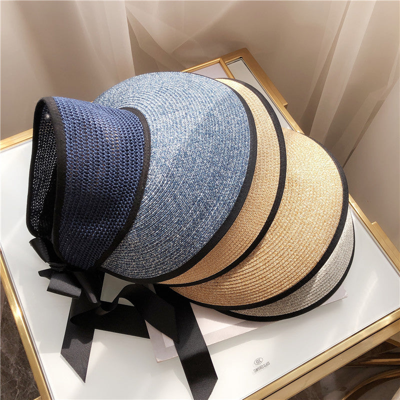 Ribbon Bow Brim Sun Hat Cycling Seaside