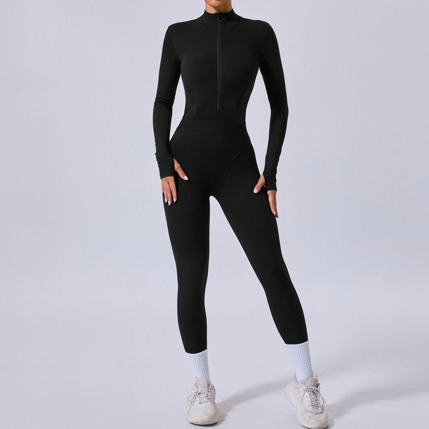 Women's Yoga Jumpsuit Tight Mesh On Both Sides