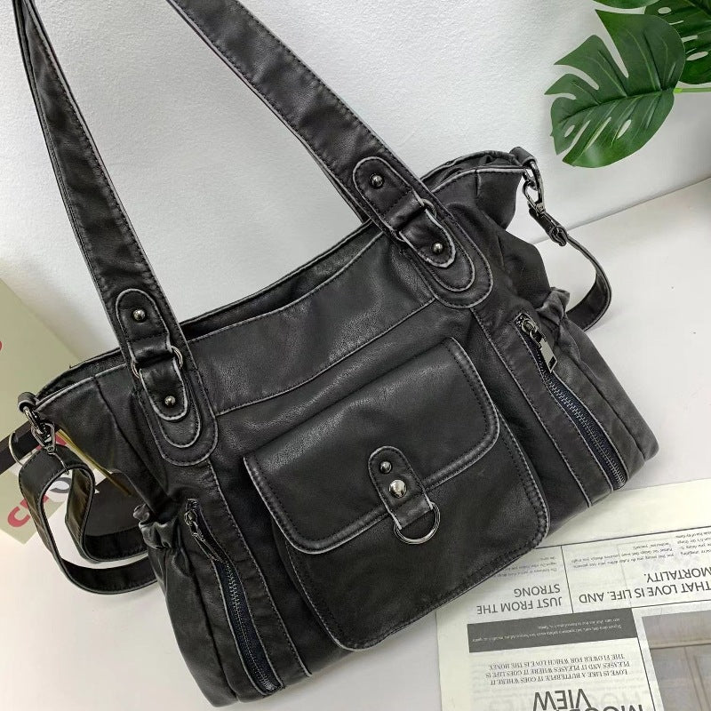 Ladies Fashion Washed Old Tote Bag