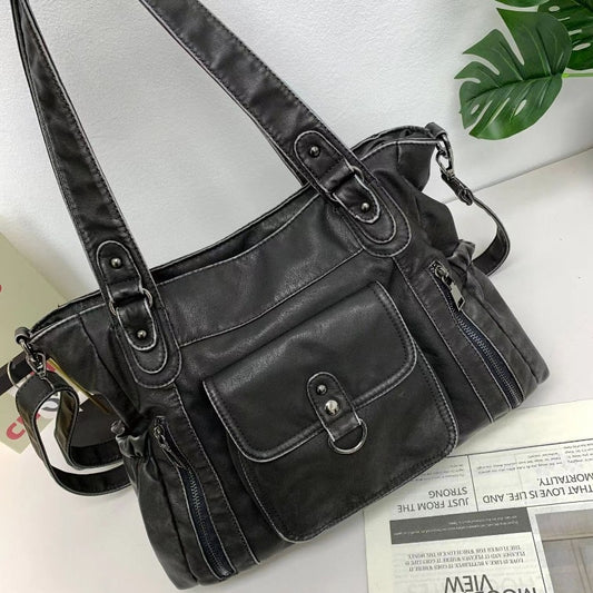 Ladies Fashion Washed Old Tote Bag