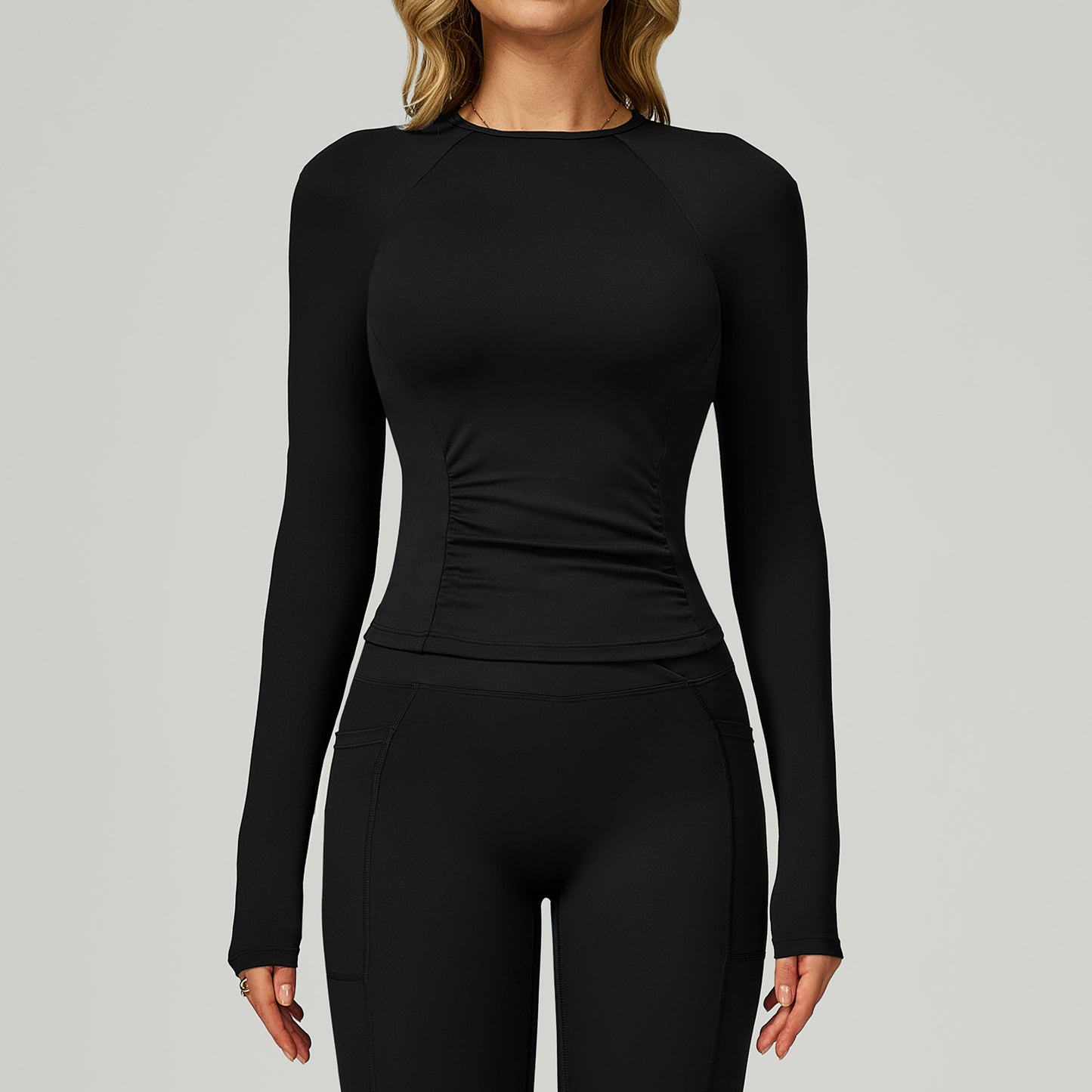Outdoor Running Workout Long Sleeve Slim-fitting Belly Contracting High-grade Sports Top