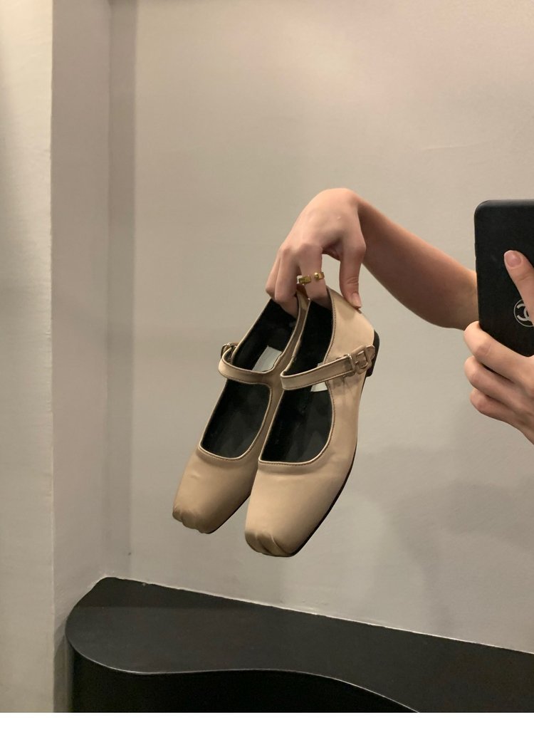 French Square Toe Ballet Shoes