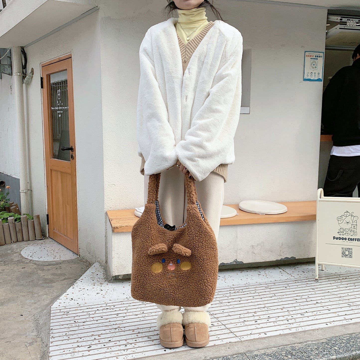 Cute Plush Large Capacity Tote