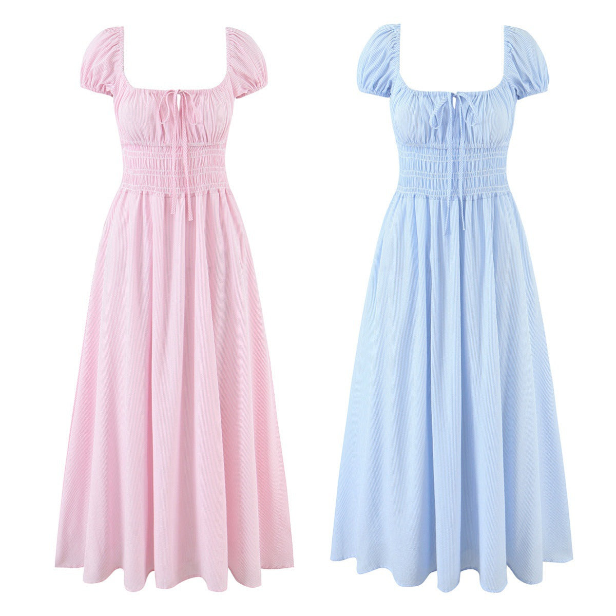 Chest Lace Up Striped Design Dress