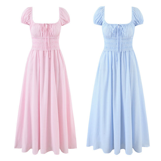 Chest Lace Up Striped Design Dress