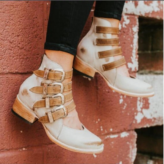 Belt Buckle Women's Shoes Shallow Mouth Single Shoes