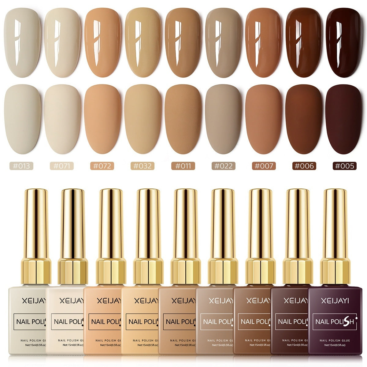 UV Polish Khaki Deerskin Brown Nail Salon Popular Color