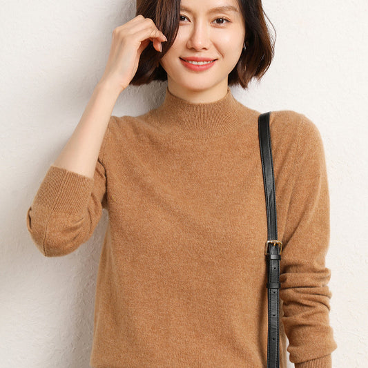 Half Turtleneck Women's Knitted Warm Bottoming Sweater