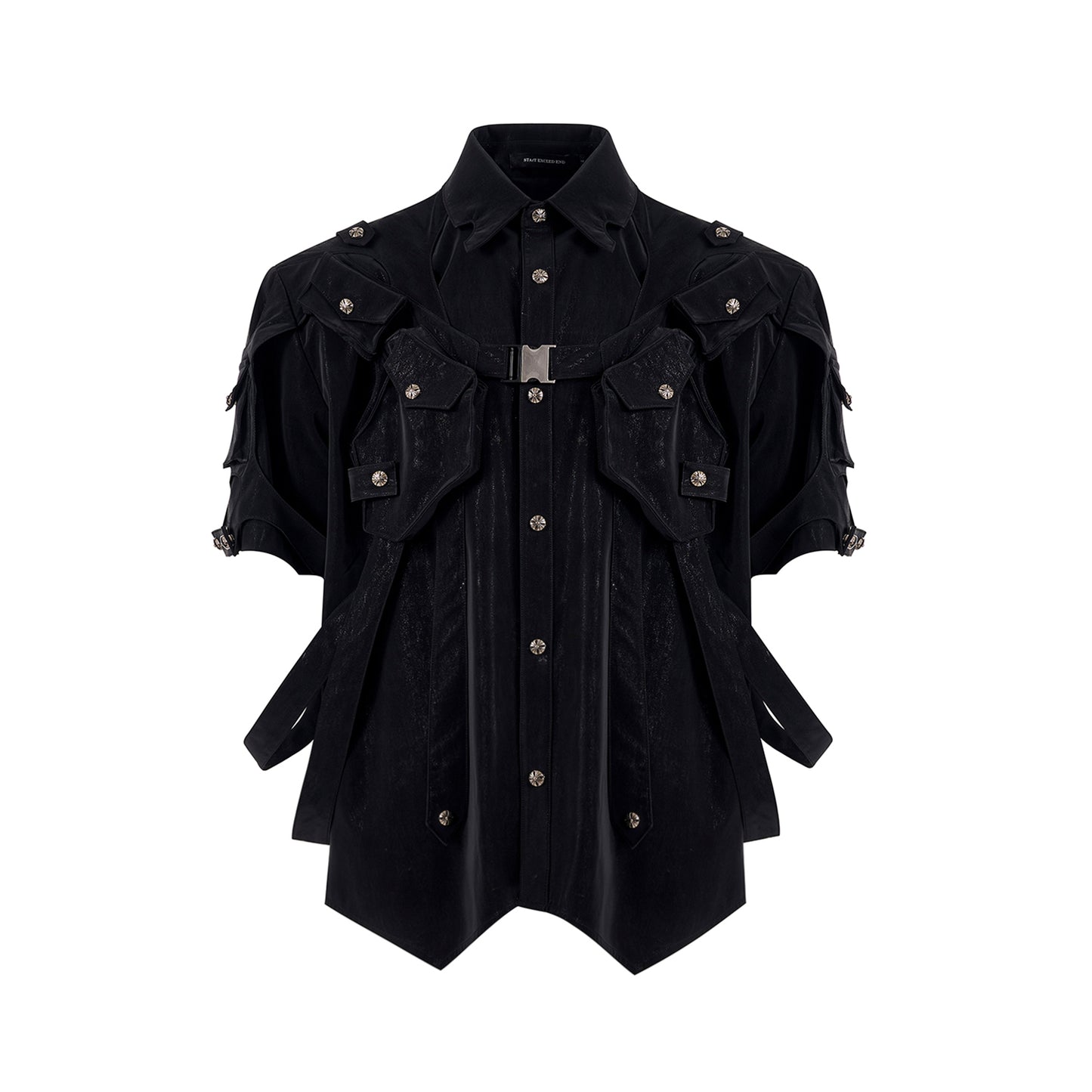 Short Sleeve Men's Dark Pioneer Bandage Jacket