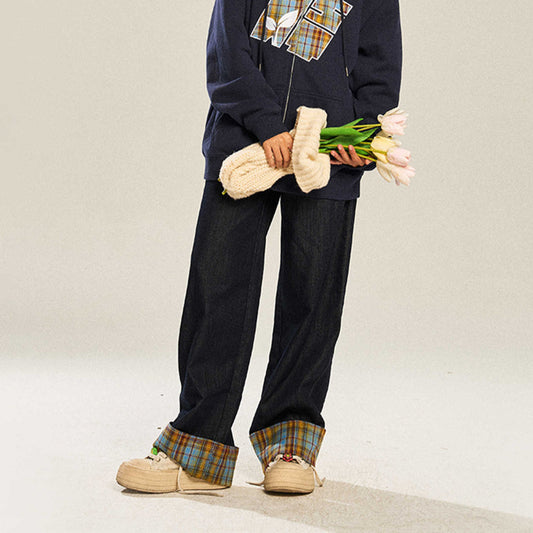 Retro Plaid Casual Lige Ben Vide Ben Jeans