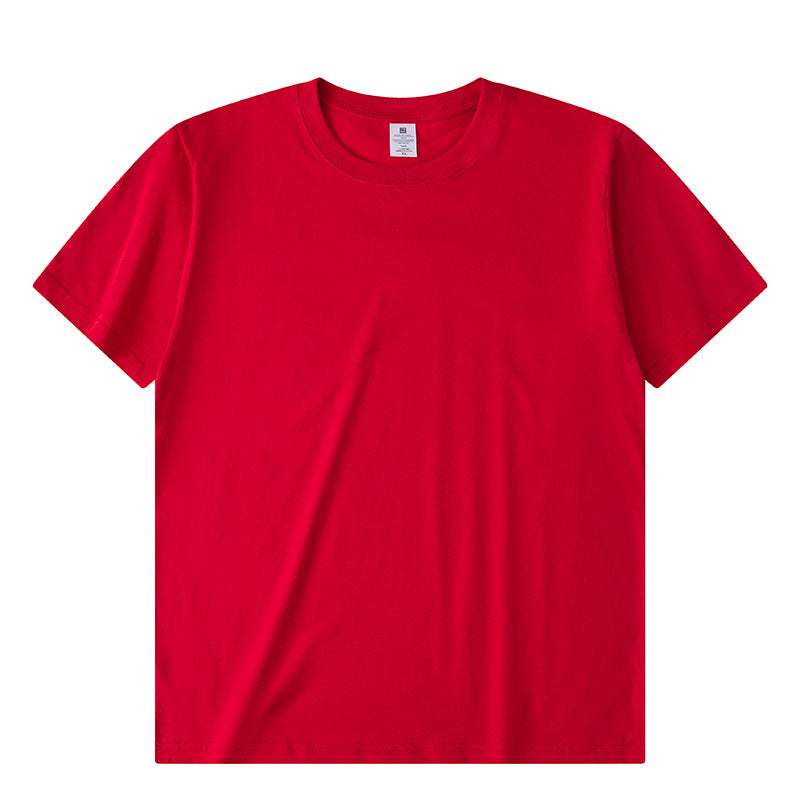 Solid Color Advertising Shirt Loose Casual Half Sleeves