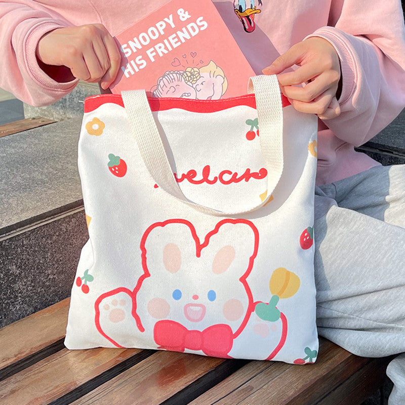 Girl Student's Cute Small Canvas Bag Shoulder