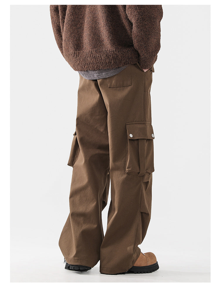 Men's And Women's Retro Wide Leg Workwear Pants