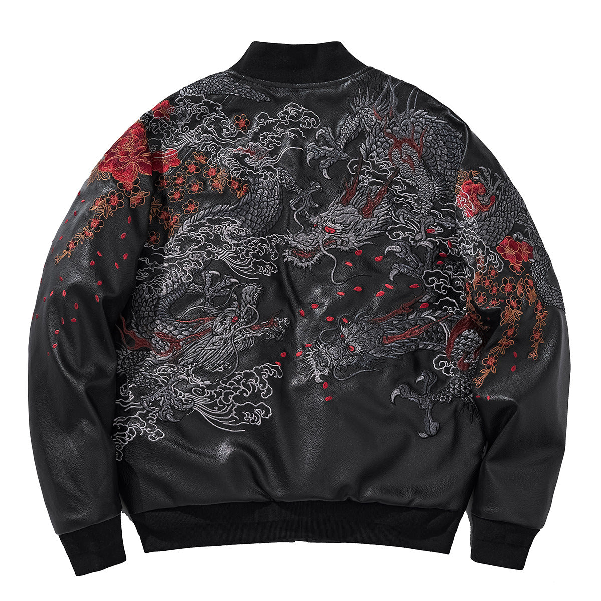 Thickened Cotton Padded Jacket With A Trendy Chinese Dragon Embroidery Design