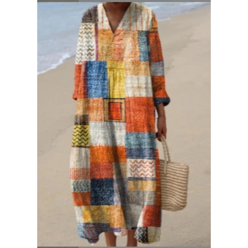 European And American Style Shirt Dress For Women
