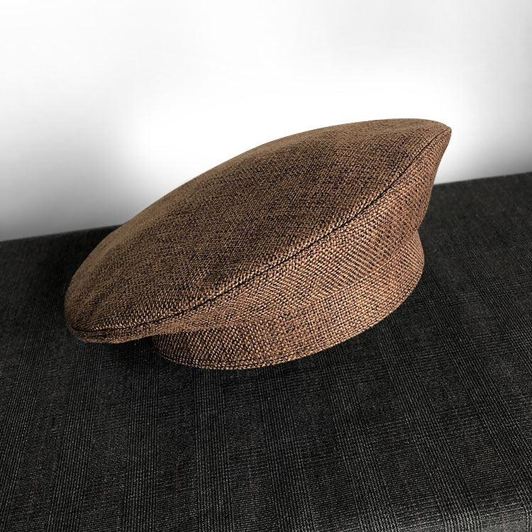 Dark Beret For Women With Large Faces Black Painters Cap